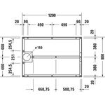 Duravit Fußgestell für Duschwanne 1200x800mm