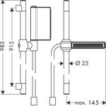 Brauseset AXOR SHOWERSOLUTIONS ONE 2jet brushed nickel