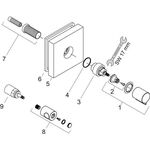 Abstellventil AXOR STARCK SHOWERCOLL. DN 20, Unterputz 12x12 brushed nickel