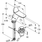 Kludi Waschtisch-Einhandmischer BALANCE DN 10, mit Ablaufgarnitur chrom