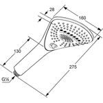 Kludi Handbrause FIZZ 8 l/min, 3-strahlig chrom