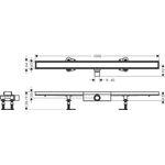HG Duschrinne RainDrain Compact Komplettset 1000mm