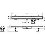 HG Duschrinne RainDrain Compact Komplettset 800mm