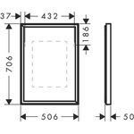 HG Spiegel Xarita E IR-Sensor, mattweiß 500x700x50mm, 46 W