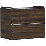 HG Waschtischunterschrank Xelu Q 780x605x475mm NB dunkel Griff chrom