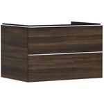 HG Waschtischunterschrank Xelu Q 780x485x550mm NB dunkel Griff mattweiß