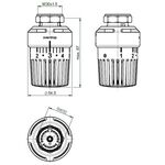OV Thermostat Uni LH mit Nullstellung, weiß - VPE: 10