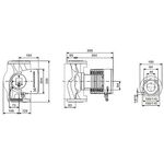 Grundf Heizungsumwälzpumpe MAGNA3 F Fl 230 V PN 6/10 Typ 40-80 F DN 40 220mm