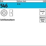 Schlitzmutter DIN 546 M3 A 4 100 Stück - VPE: 100