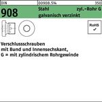 Verschlußschraube DIN 908 Bund/Innen-6kt G 1/2 A Stahl galv.verz. 50St. - VPE: 50