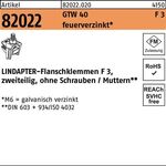 Flanschklemme R 82022 GTW 40 F 3 M8/25 feuerverz. 1 Stück LINDAPTER