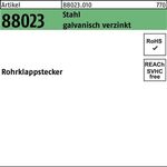 Rohrklappstecker R 88023 10x 50x 25 Stahl galv.verz. 50 Stück - VPE: 50