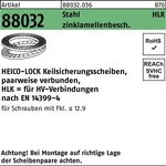 Keilsicherungsscheibe R 88032 HLK-24 Stahl zinklamellenb. geklebt 50St. HEICO - VPE: 50