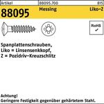 Spanplattenschraube R 88095 Liko PZ 3,5x 25-Z Messing 1000Stück - VPE: 1000