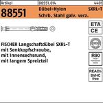 Langschaftdübel R 88551 SXRL 8x80 T Schr.Sta verz./Dübel-Nylon 50St. FISCHER - VPE: 50