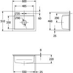 V&B Spüle SUBWAY STYLE 60 S 600x510mm Almond