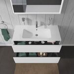 Duravit Waschtischunterbau L-CUBE 1020x481mm 2 Schubk we hgl ES Ah mitte