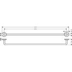 Badetuchhalter AXOR Universal Circular, 800mm mattschwarz