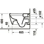 Duravit Wand-WC Soleil by Starck HygieneFlush rim. tief 370x540mm we HG