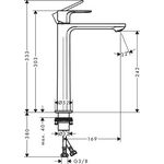 HG Einhebel-Waschtischmischer Rebris S 240 CoolStart, ohne Ablaufgarnitur chrom