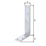 Balkenwinkel L200x100mm B.40mm ungleichschenklig STA roh galv.verz.d.pass.GAH - VPE: 20