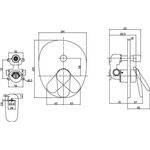 V&B Fertigmontageset ANTAO EH-Wannenb 184x221x57mm chrom