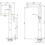 V&B Einhand-Wannenarmatur CONUM Standarmatur, 252x876x259mm matt black