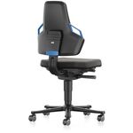 Arbeitsdrehstuhl Nexxit Rl.Supertec-Gewebe schwarz Griff blau 450-600mm BIMOS