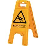 Warnschild Achtung Rutschgefahr B 280xH 580mm gelb/schwarz VERMOP