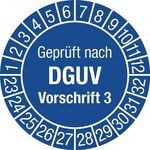 Mehrjahresprüfplakette D.30mm Geprüft n.DGUV3 23-32 Folie