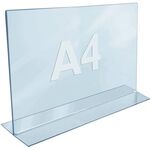 Tischaufsteller DIN A4 quer Acryl transp.freistehend