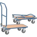 Plattformwagen Ladeflächen L720xB450mm STA taubenblau Trgf.250kg PROMAT