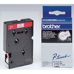 P-touch Schriftbandkassette TC202 12mmx7,7m laminiert rt auf ws
