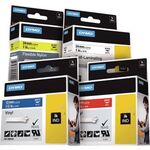 DYMO Schriftbandkassette Rhino ID1 18432 12mmx5,5m sw auf ge