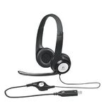Logitech Headset 981-000406 H390 PC Stereo USB schwarz