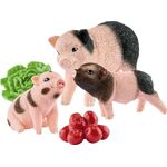 Mini-Schwein Mutter und Ferkel