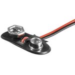 Batterieclip für 9-V Blöcke , T-Form Kunststoffausführung ,10er Pack