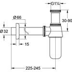 Grohe Geruchsverschluss 1 1/4Zoll f WT chr