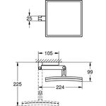 GROHE Kosmetikspiegel Selection Cube 3-fache Vergrößerung chr
