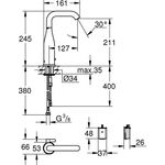 Grohe Infrarot-Elektronik ESSENCE E 1/2Zoll m Mischung 6 V Batt chr