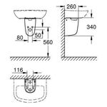 Grohe Halbsäule BAU KERAMIK awe - VPE: 30