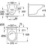 Grohe Wandbidet BAU KERAMIK 1 HL m ÜL awe