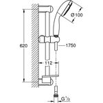 GROHE Brausestangenset Tempesta 100 chr