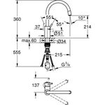 Grohe Einhand-Spültischbatterie CONCETTO 1/2Zoll ho Ala chr