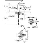 Grohe EH-WTbatt EUROSTYLE 1/2Zoll S-Size chr