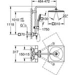 Grohe Duschsystem RAINSHOWER SA 310 m Thermostat-Batt chr