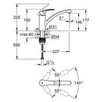 Grohe EH-Spültischbatterie EUROSMART 1/2Zoll fla Ala chr
