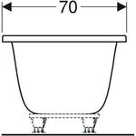 Geberit Badewanne TAWA 1700x700x466mm weiß