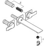 Grohe 3-Loch-Waschtischbatterie ALLURE 1/2Zoll ha graph