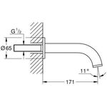 Grohe Wanneneinlauf ATRIO Ausladung 171mm supersteel